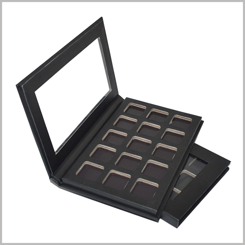 black eyeshadow packaging boxes with windows d714ff1d